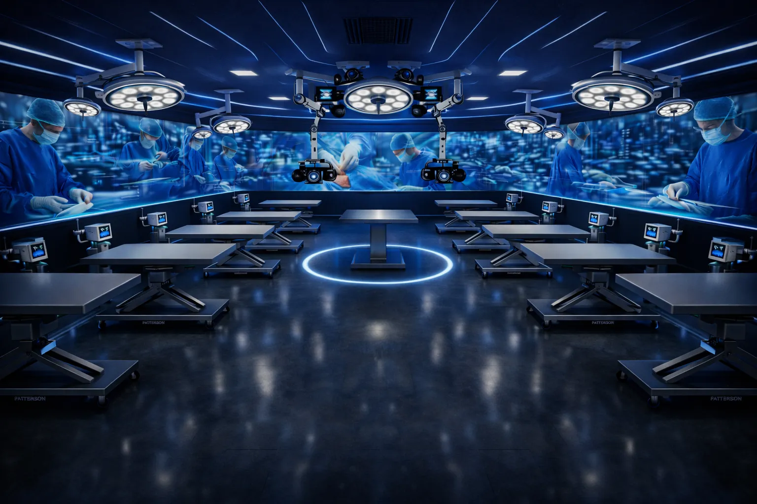 Greenlight Academy interactive learning room with floor-to-ceiling LED screens